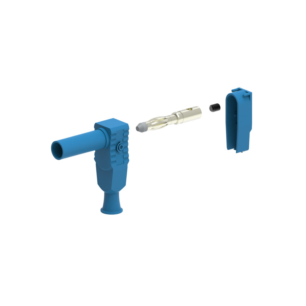Ø4mm rightangle fixed safety banana plug / Screw terminal ELECTRO PJP