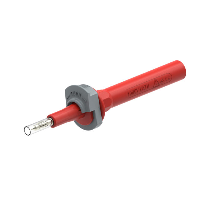 Ø4mm IP2X Safety test probe with Ø4mm safety connexion & lockable