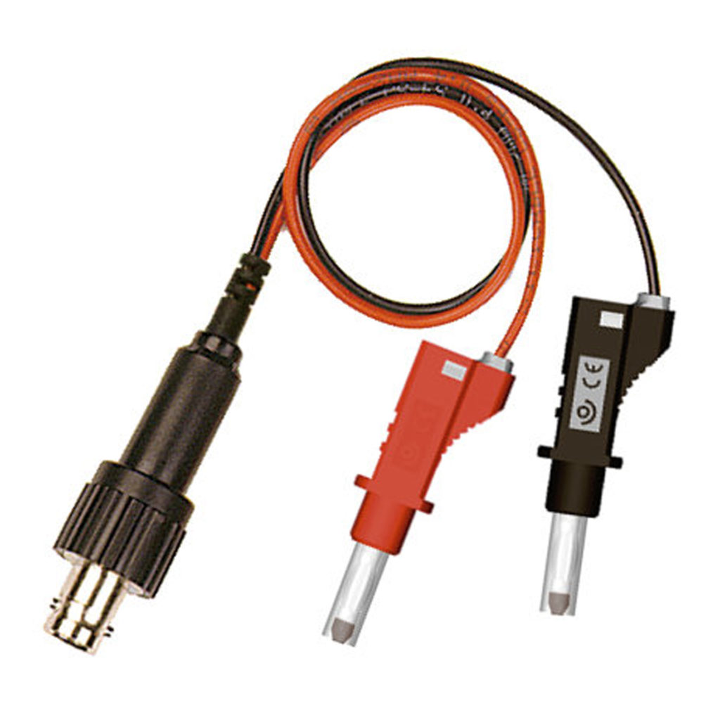 BNC plug / two Ø4mm stackable banana plugs with retractable sleeve ...